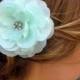 Bridal Hair Comb Wedding Hair Accessories Silver Hair Comb Rose Hair Comb Pale Mint Green - IVORY & WHITE Also Available, CHOOSE Your Color