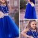 Royal Blue Girls Chiffon And Satin Petti Dress  - Flower Girl Dresses - PETTI DRESSES - Gorgeous Petti Dress - Lots Of Colors To Choose