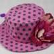 Designer Pink Flower Hat for Baby Girls