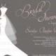Bridal Shower Invitation, Wedding Shower Invitations - Dress On Hanger - Printable Bridal Shower Invitation