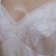 Vintage full slip white nylon & chiffon lace nightgown sexy lingerie 40 bust