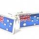 On Sale & Free Shipping Australia Flag Cufflinks - Groomsmen Gift - Men's Jewelry - Gift Box Included