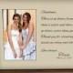Sisters wedding gift, Maid of Honor gift, Matron of Honor gift, Bridesmaid gift, Personalized Picture Frame (SF2)