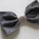 Dog Ring Bearer doggie Bow Tie bowtie Collar Attachment Pet Outfit DARK GREY gray costume formal wear, Clothing wedding formal