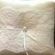 custom made white or ivory lace personlised ring bearer pillow