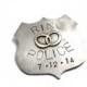 Custom Police Badge Ring Bearer Lapel Pin - hand stamped and personalized