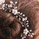 Bridal Hair Pins, Pearls Crystal Pins, Hair Fascinator, Flower Clip, Hair Comb, Wedding Accessories