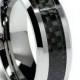 Tungsten wedding band  " FREE ENGRAVING ", Carbon Fiber MMTR124 8mm Tungsten Carbide engagement ring