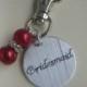 Asking Bridesmaid, Maid of Honor. Purse charm, bouquet clip. Other color pearls available