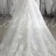 Wedding Dress Romantic Wedding Gown Long Sleeve Dress: MONI Lace Ivory White Aline Princess Gown Custom Size