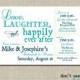 Printable Rehearsal Dinner Invitation - Love, Laughter, Happily Ever After - Custom Colors Digital Printable