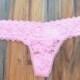 Personalize your Undie - Pink BRIDE Lingerie Thong Underwear Panty Blue size Medium