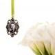 Custom bouquet charm, wedding bouquet charm with your photo, lead free, nickel free, small oval style 035