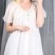 Nightgown Peignoir 1950s Vintage 50s White Bridal Chiffon Pin Up S XS