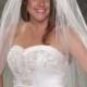 Shimmer Tulle 1 Layer Veil Plain Cut Veils Elbow Length Bridal Veils 32 Inch Sparkle Tulle Veils 108 White Veils Ivory Veil Wedding Veil