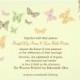 Butterfly Kisses Wedding Invite Yellow