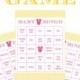 Free Baby Shower Bingo Printable Cards For A Girl Baby Shower