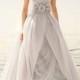 Organza Gown With Draped Bodice And Tulle Skirt