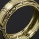 14k Yellow Gold Verragio MP-7001 Dual Channel Wedding Ring
