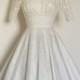 Ivory Silk Dupion Lace Wedding Dress with Circle Skirt - Made by Dig For Victory