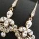 Gold Crystal Bridal Earrings,Wedding jewelry Swarovski Crystal Wedding earrings Bridal jewelry,Rhinestone earrings,Statement Earrings,KAITY