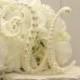 Pearl Monogram Wedding Cake Topper Decorated with Pearls in Any Letter A B C D E F G H I J K L M N O P Q R S T U V W X Y Z