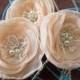 Peach wedding bridal flower hair accessory (set of 3), bridal hairpiece, bridal hair flower, wedding hair accessories, bridal head piece