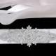 Wedding Dress Beaded Crystal Embellished Belt Sash Embellishment