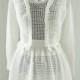 Handmade Vintage Crocheted Wedding Dress/ Summer Soiree Picnic Dress/ Beach Wedding