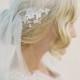 Juliet Bridal Wedding Veil, Lace Cap Veil, Champagne Bridal Cap Veil, Bridal Illusion Tulle, 1920's Cap Veil, Style #1513-BIT