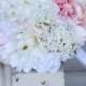 Silk Bride Bridesmaid Bouquet Daisies Peonies Roses Rustic Chic Wedding