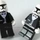 Star Wars Clone Trooper with Black Tuxedo Figure Silver Cufflinks - Groomsmen Gift - Made with LEGO bricks - Mens Cufflinks - Best Man