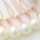 Unique  Bridesmaid Gift Set Of 5 10% Off - White Pearl Bridal Necklace- Rose Gold Wedding Jewelry- Wedding Earrings- Bridal Jewelry europe