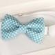 Sky blue and white Polka dots Bow-tie for babies, toddlers, boys and teens - Adjustable neck-strap