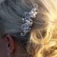Wedding hair comb, bridal hair accessories, crystal pearl rhinestone hair comb,bridal hair comb rhinestone, hair comb wedding headpieces