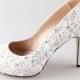 New Ivory lace pearl wedding shoes party shoes prom shoes closed toe pumps high heels