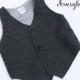 Charcoal Grey Boy's Vest, Infant to Teen Boys Vest, Ring Bearer, Toddler Boys Vest