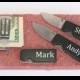 Set of 3 Groomsmen Gift Laser Engraved Money Clip Folding Knives, Personalized Knife, Black or Blue Available