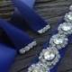 Blue navy,Silver Wedding Belt Sash,Bridal Sash,Best seller sash ,Rhinestone Crystal Sash,Swarovski beaded sash,Silver Sash