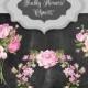 Shabby Flowers Digital Clip Art - Vintage flower bouquet & frame transparent background for scrapbooking, wedding invitations