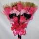 Wedding Jumping Broom custom made your colors and decor shown Hot Pink Black