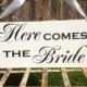 Here Comes the Bride -  Wedding Sign, Ring Bearer sign, Flower girl sign, Disney Wedding Sign, Wedding decor