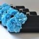 Set of 4  Bridesmaid clutches / Wedding clutches - Custom Color - EXPRESS SHIPPING
