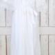 On Sale 15% off  - Vintage white cotton ruffle lace peignoir dressing gown/white lace lingerie/cotton lace robe/bridal robe