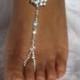 SALE 10% OFF Swarovski Rhinestone  Wedding Jewelry Crystal Barefoot Sandals Destination Wedding Beach Wedding