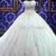 On Sale Stunning Custom Made Crystal Adorned Bridal Sweetheart Cathedral Train Ivory/White Ball Gown Wedding Dress 2013 with Beading Online with $146.71/Piece on Hjklp88's Store 