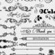 INSTANT DOWNLOAD Vintage Ornament Flower Calligraphy Digital Clip Art Design Elements Wedding Shower Invitation Card WS60 Buy 1 Get 1 Free