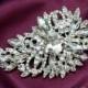 SALE Beautiful Ex-Large Crystal Pearl Rhinestone Brooch Brooches SILVER or GOLD Bridal Bouquet Wedding Dress Sash