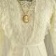 Late 1800's Edwardian Tambour Lace Wedding/Day Dress