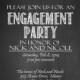 Printable engagement invitation, Engagement Party invitation, custom chalkboard invite